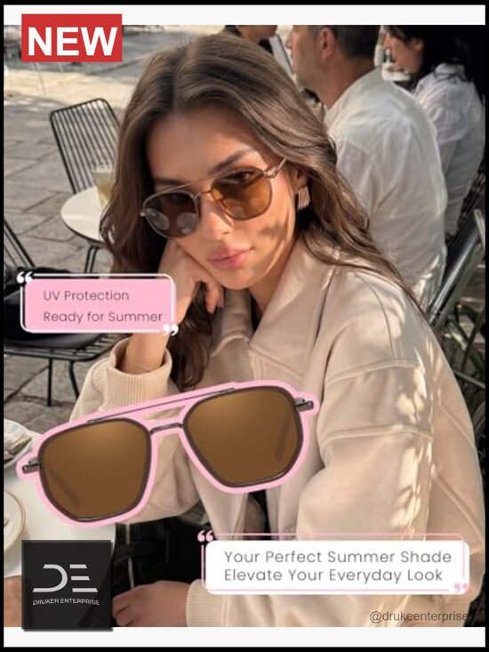 Polarized Aviator Sunglasses with UV400 Protection for Women main image 5